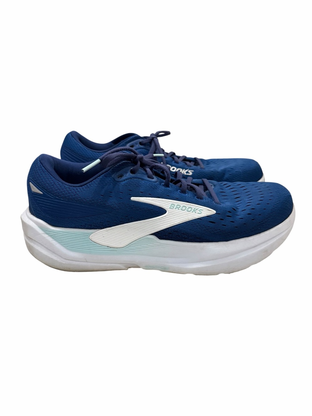 Brooks Ghost Max 3 Women's‎ 11.5 Blue and White Sneaker Shoes S3